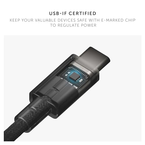 Native Union Anchor Cable 240W – 10ft Reinforced Braided USB-C to USB-C Power Delivery 3.1 Charging Cable with Weighted Knot – for iPhone 17 Pro Max/17e, MacBook Pro 14"/16" M5, Air M5, Neo (Kraft) - color: Kraft