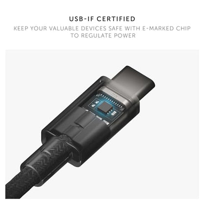 Native Union Anchor Cable 240W – 10ft Reinforced Braided USB-C to USB-C Power Delivery 3.1 Charging Cable with Weighted Knot – for iPhone 17 Pro Max/17e, MacBook Pro 14"/16" M5, Air M5, Neo (Kraft) - color: Kraft