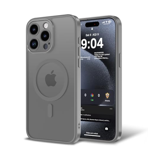 Magnetic Case for iPhone 13 Pro 6.1-Inch, [Compatible with Magsafe][Full Camera Protection] Ultra Slim Translucent Matte Shockproof Protection Phone Cover-Grey - color: Grey, size: iPhone 13 Pro