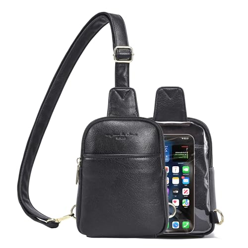 Travel Small Sling Bag for Women Anti Theft Crossbody Bags Phone Purse Cross Body Fanny Pack Over the Shoulder Bags(Black) - color: Black Dark