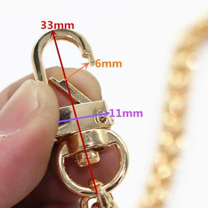 47" Gold Crossbody Chain Strap for Purse Handbag Shoulder Bag Replacement - color: Gold