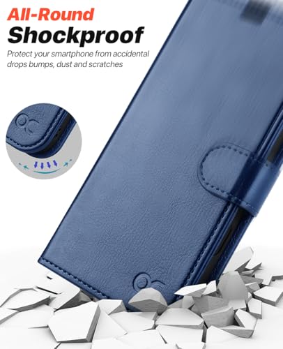 OCASE for iPhone 16 Pro Case Detachable Wallet Case with Card Holder, 2 in 1 Pu Leather Flip Folio with RFID Blocking Stand Wrist Strap Shockproof Phone Cover 6.3 Inch 2024, Blue - color: Blue, size: iPhone 16 Pro