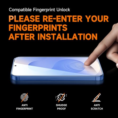 MAGIC JOHN for Samsung Galaxy S25 Plus /S25+ Screen Protector, Easy Install | 2 Pack Tempered Glass, 6.7inch Bubble Free, Auto Dust-Elimination, Fingerprint Unlock, HD Clear - size: S25+ Plus 6.7inch
