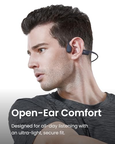 SHOKZ OpenRun Bone Conduction Open-Ear Bluetooth Sport Headphones, Black - color: Black, size: Standard Size+Magnetic Charging