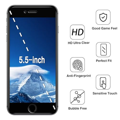 2 Pack Privacy Screen Protector for iPhone 8 Plus/iPhone 7 Plus - size: iPhone 8 Plus 5.5-Inch