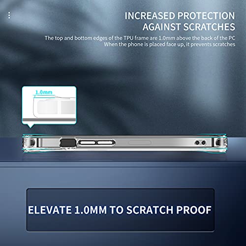 navor Transparent Phone Case Compatible with iPhone 13 Pro 6.1-inch Lightweight Anti-Yellowing Scratch-Resistant Slim Fit [Clear]