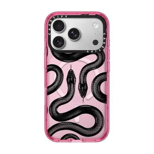 CASETiFY for iPhone 17 Pro Case - Impact Compatible with MagSafe | 8.2 ft. 4x Military Grade Drop Protection | Black Kingsnake | Pink - color: Black Kingsnake, size: Iphone 17 Pro (6.3")