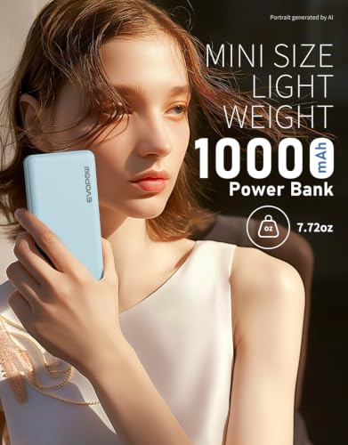 2-Pack Portable Charger, 10000mAh Power Bank, Battery Pack, Battery Bank - color: Blue&Light blue