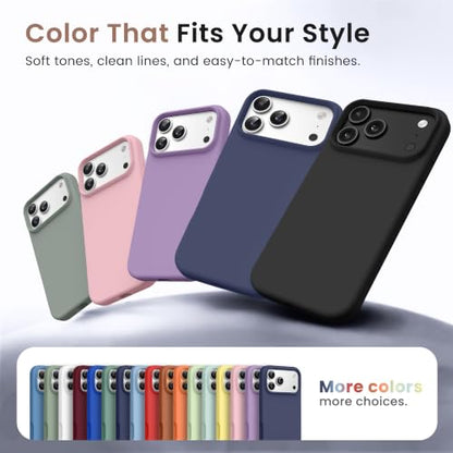 GONEZ Magnetic for iPhone 17 Pro Max Case, Silicone Cover Black - color: Black, size: Iphone 17 Pro Max
