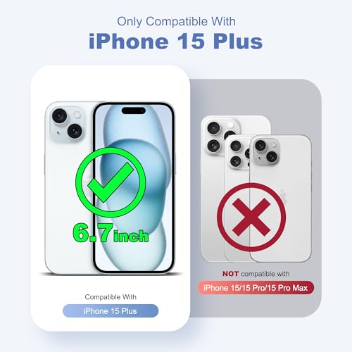 Compatible with iPhone 15 Plus Case with Magnetic Ring Stand [Compatible with Mag-Safe] [Built-in Screen Protector] Military-Grade Drop Protection Matte Translucent Phone Case, Desert Brown - color: Desert Brown, size: Iphone 15 Plus