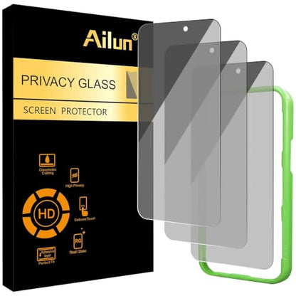 Ailun 3 Pack Privacy Screen Protector for iPhone 17 / iPhone 16 Pro - size: 17 6.3 inches