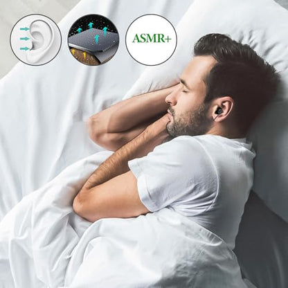 GEEKRIA Sleep Earplugs, 6.6 ft / 200cm Mono Earbud Single Ear Noise Isolating Earphone, 3.5 mm Tangle-Free Sleep Headphones for Side Sleepers in-Ear Wired Headphones (Without Mic/Black) - size: 6.6 FT