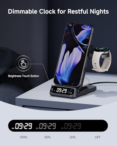 Wireless Charger for Pixel Watch 3/2, 3 in 1 Charging Station for Google 10 Pro/10/9 Pro Fold/9 Pro/9/8/7/6/5/Pixel Buds Pro 2, SwanScout 708G2 (Not for Pixel Watch 4/1, No Adapter)
