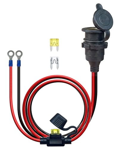 10FT 13AWG 12V Waterproof Cigarette Lighter Socket Power Outlet - size: 10FT(3m)