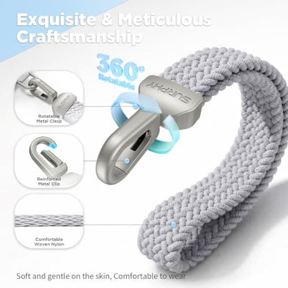 SURPHY Elastic Phone Wrist Strap, Phone Lanyard, Key Chain Lanyards - color: Gray