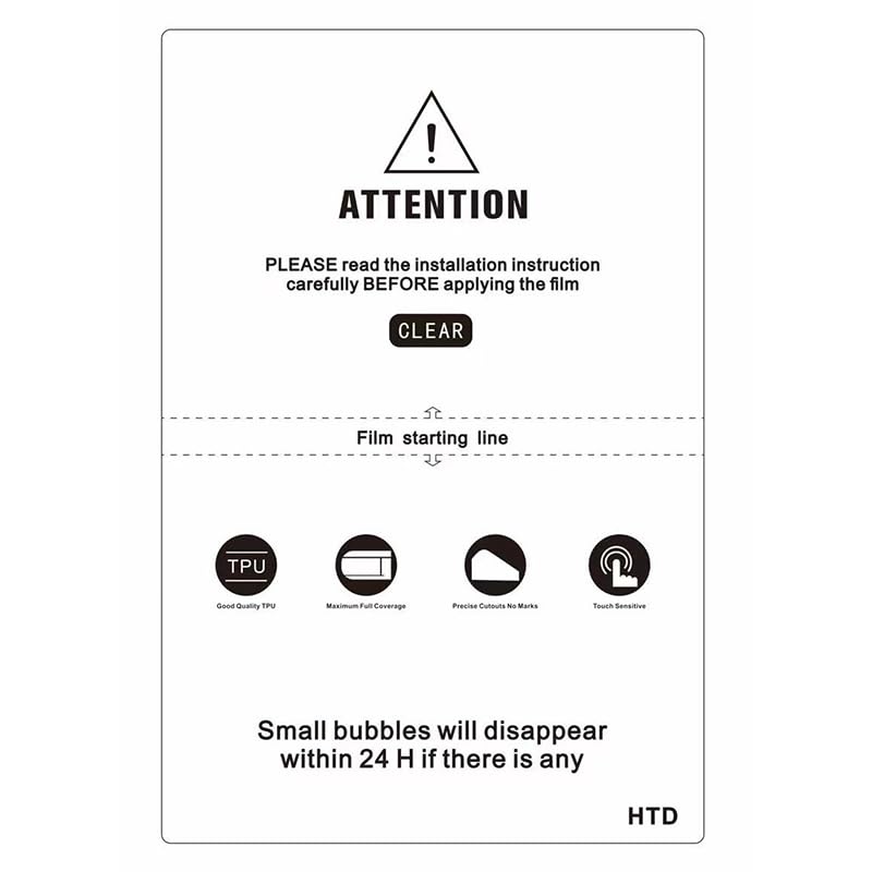 8-inch HD Matte Privacy Flexible Hydrogel Film Straight Curved Screen Protector Cut Machine Mobile Phone Protective Film (HD) - color: HD