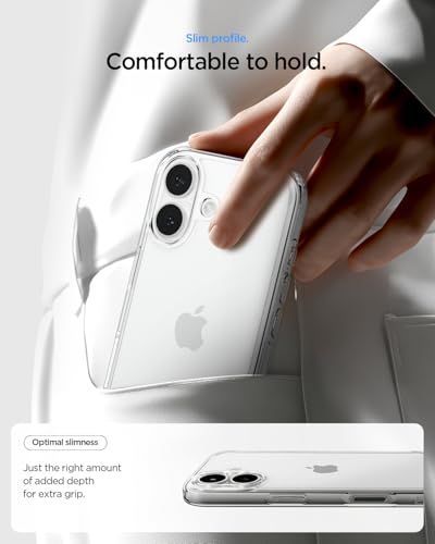 Spigen for iPhone 17 Case, Ultra Hybrid [TPU Covered Camera Control] [Anti-Yellowing] [No Magnet Ring] - Crystal Clear - color: Crystal Clear, size: iPhone 17