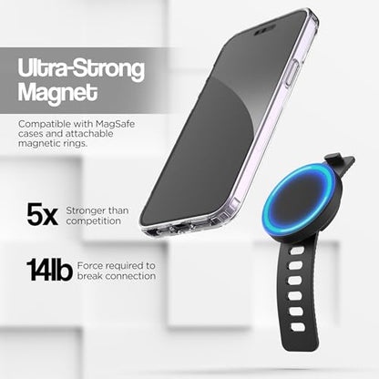 ENCASED Fitness Bike Magnetic Phone Holder, Strap Bar Mount for MagSafe