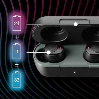 Skullcandy Jib True 2 Wireless Earbuds,Bluetooth Headphones,Up to 33 Hours Battery with Charging Case,Noise Isolating Fit,Sweat and Water Resistant,Microphone for iPhone Android-True Black,(Pack of 2) - color: True Black, size: Jib True 2 (Pack of 2)