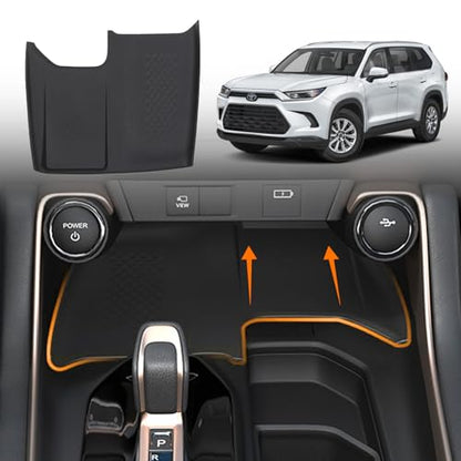 Wireless Charging Anti-Slip Mat for Grand Highlander, Black Silicone Protective Pad Phone Charger Pad for 2024 2025 Grand Highlander Center Console Interior Accessories