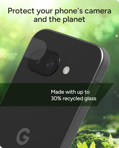 ZAGG Glass Elite Anti-Reflective Google Pixel 9a Camera Lens Protector – Maximum Impact & Scratch Protection, Advanced Clarity, Smudge-Free, Recycled Materials