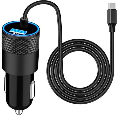 Apple MFi Certified iPhone 17 16 Car Charger, 4.8A USB-C Car Phone Charger - color: Snow White