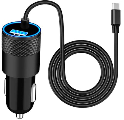 Apple MFi Certified iPhone 17 16 Car Charger, 4.8A USB-C Car Phone Charger - color: Snow White