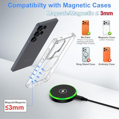 25W Magnetic Wireless Charger for Samsung Fast Charging Pad for Galaxy S26