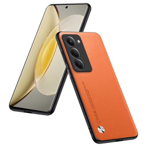 Phone Case Compatible with Smartphone, Compatible with Redmi 15 5G / Redmi 15 (4G)(Phone Dimension Size 169.48x80.45x8.4mm) (6.9"), Protective Cover in PU Leather - Orange - color: Orange, size: Redmi 15 169.48