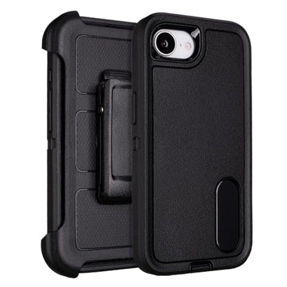 for Defender Phone Case iPhone 17e Case with Belt Clip Holster Kickstand | Heavy Duty Rugged Protective Phone Case, Dual Layer Shockproof Cover - color: Black
