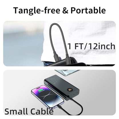 1FT USB C to Lightning Cable, 3Pack iPhone Charger Cord for iPhone 14/13/12 - size: 1FT