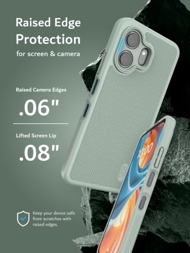 TUDIA MergeGrip Magsafe Compatible for TCL NXTPAPER 70 Pro Case | Military Grade Drop Tested Dual-Layer Protection - Green Lily - color: Green Lily