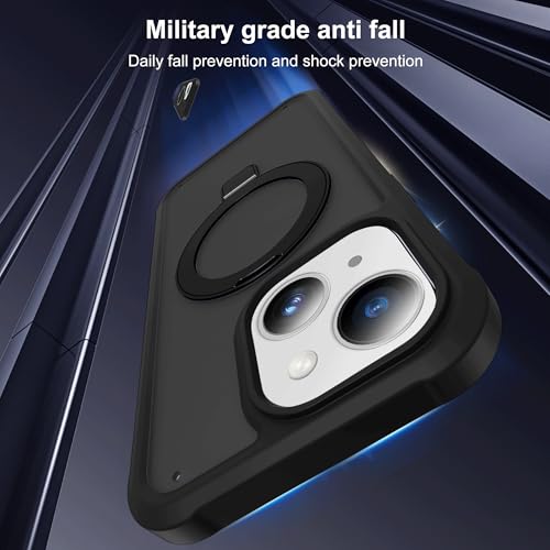 Compatible with iPhone 13/14 Case with Stand 6.1",Black - color: Black, size: Iphone 14/13