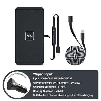 POLMXS 25W Wireless Charger Car Fast Wireless Charging Pad DIY Wireless Phone Charger Mat Compatible with iPhone 17/16(25W)/15/14/13/12(7.5W) (P21)