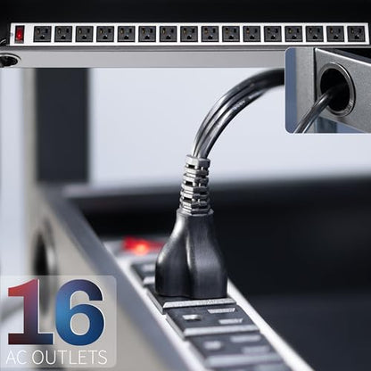 VIVO Black 16-Bay Laptop Open Charging Station, Stand-LAPC3 - size: 16-Bay