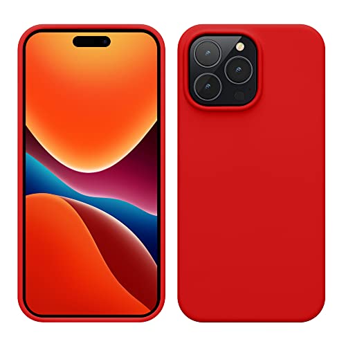 kwmobile Case for iPhone 14 Pro Max Case - Slim Soft TPU Silicone Cover - Works with Wireless Charging - Red - color: red, size: iPhone 14 Pro Max