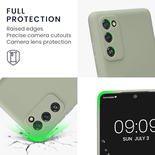kwmobile Case Compatible with Samsung Galaxy S20 FE Case - Protective Slim TPU Phone Cover - Soft Matte Finish - Gray Green - color: gray green, size: Galaxy S20 FE