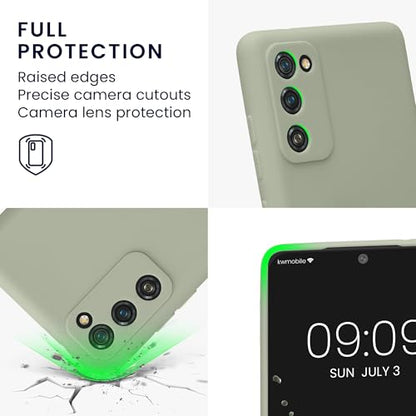 kwmobile Case Compatible with Samsung Galaxy S20 FE Case - Protective Slim TPU Phone Cover - Soft Matte Finish - Gray Green - color: gray green, size: Galaxy S20 FE