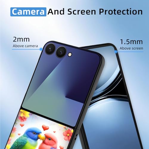 for Z Flip 7 Case Ultra Thin 1.2mm Matte Hard PC Phone Cover- Anti-Scratch Anti-Fingerprint Slim Fit Shockproof Protection Cover for Samsung Galaxy Z Flip 7 Case,Love Birds - color: Love Birds