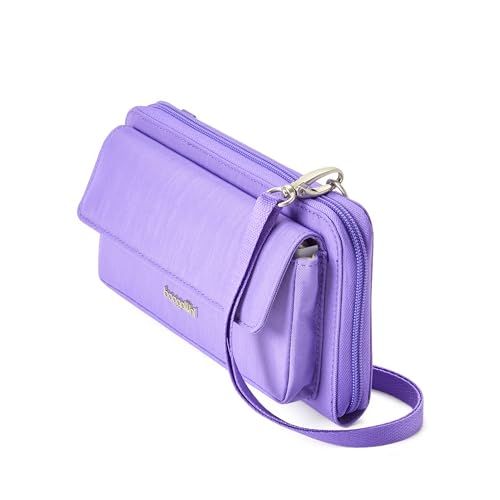 Baggallini Rfid Phone Wallet Crossbody - color: Lavender Surf
