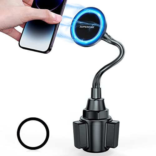 SUPERONE Magsafe Cup Holder Phone Mount, Universal Cup Phone Holder for Car