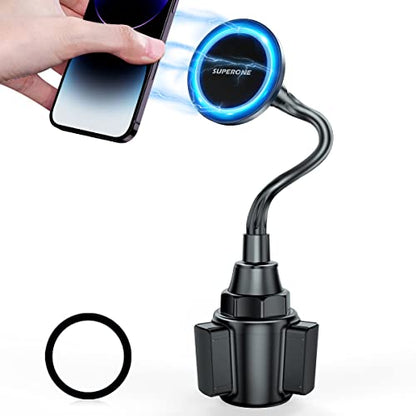 SUPERONE Magsafe Cup Holder Phone Mount, Universal Cup Phone Holder for Car