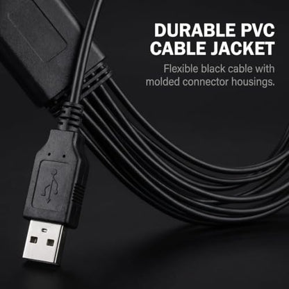 Black 10 in 1 Universal USB Cable, Multiple Universal Charging Cable for Cell Phones Blutooth Earphone Speaker Adapter Cable, 20cm Data Cable，Cables and Interconnects，USB Cables