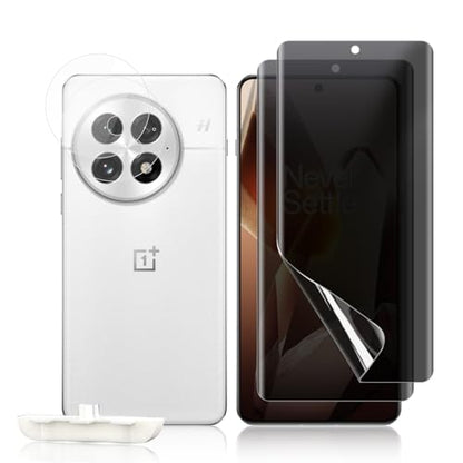Privacy Screen Protector for One Plus 13, Flexible TPU Protective Film [2+2 Pack] Camera Lens Protector [3D Full Coverage] [Anti-Spy] [Scratch-Resistant] for Oneplus 13 - size: OnePlus 13