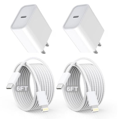 iPhone 14 13 Pro Max Charger Fast Charging,Apple Mfi Certified Fast Charger - color: White 6foot