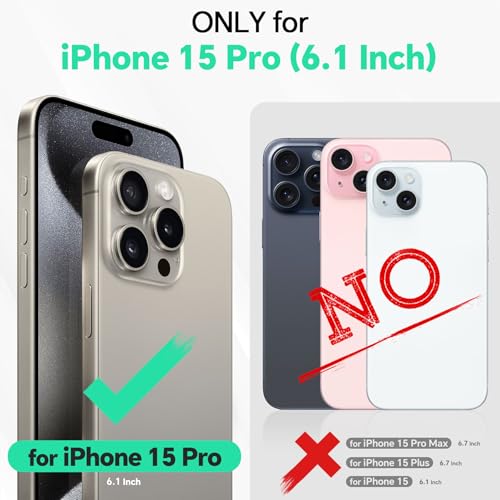 TUCCH Detachable 2-in-1 Case Wallet for iPhone 15 Pro 6.1" 2023, Dark Blue | 4 Card Slots, RFID Blocking, Wireless Charging, Viewing Stand, PU Leather, Shockproof TPU, Magnetic, Flip Cover - color: Dark Blue (2-in-1 Detachable)