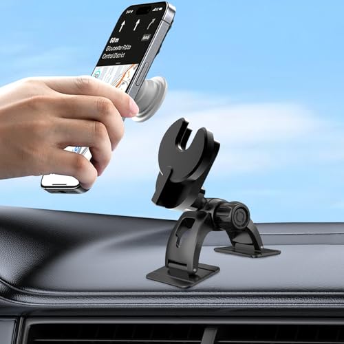 Car Phone Holder for Pop Socket, Dashboard Socket Grip Car Mount Dual Adhesive Base for Any Surfaces, Dash Sockets Phone Mount for Car, Works for iPhone Samsung All Smartphones with Pop Grip - style: Dashboard