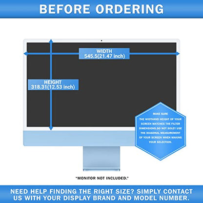 Removable 24 inch iMac Privacy Screen Filter (2021-2024, M1, M3, M4 Chip) - size: iMac 24 inch（2021-2024）