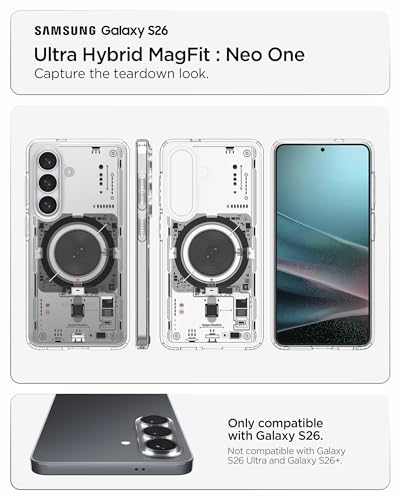 Spigen for Galaxy S26 Case, Ultra Hybrid MagFit [Anti-Yellowing] [Compatible with MagSafe] [Fast Wireless Charging] - Neo One - color: Neo One, size: Galaxy S26