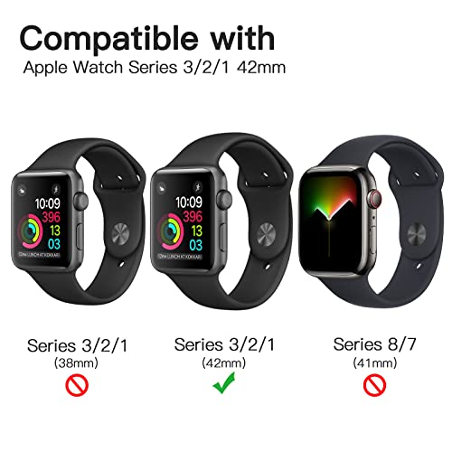 JETech TPU Screen Protector for Apple Watch Series 3/2/1 42mm, 3-Pack - size: Apple Watch Series 3/2/1 42mm